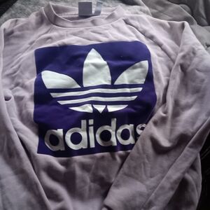 Adidas Purple and White Sweatshirt